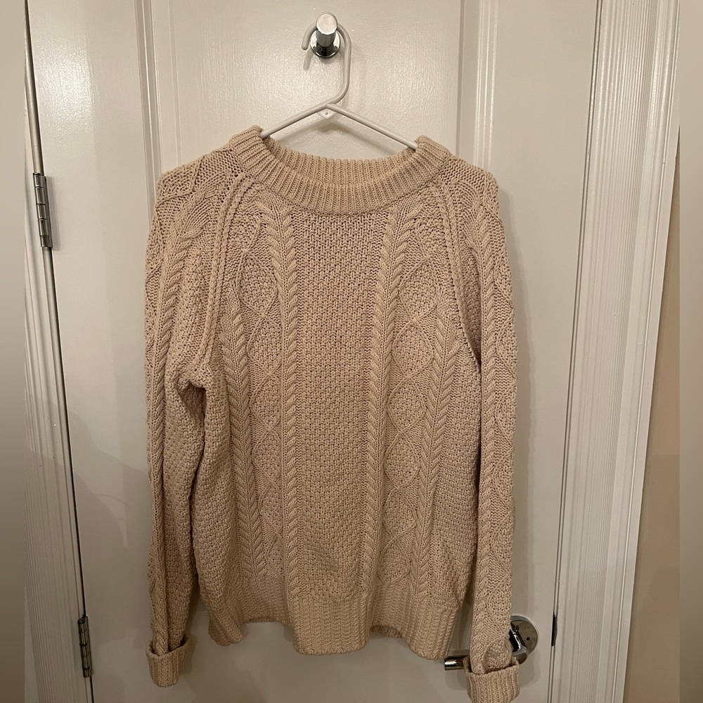 LL Bean fisherman cable sweater